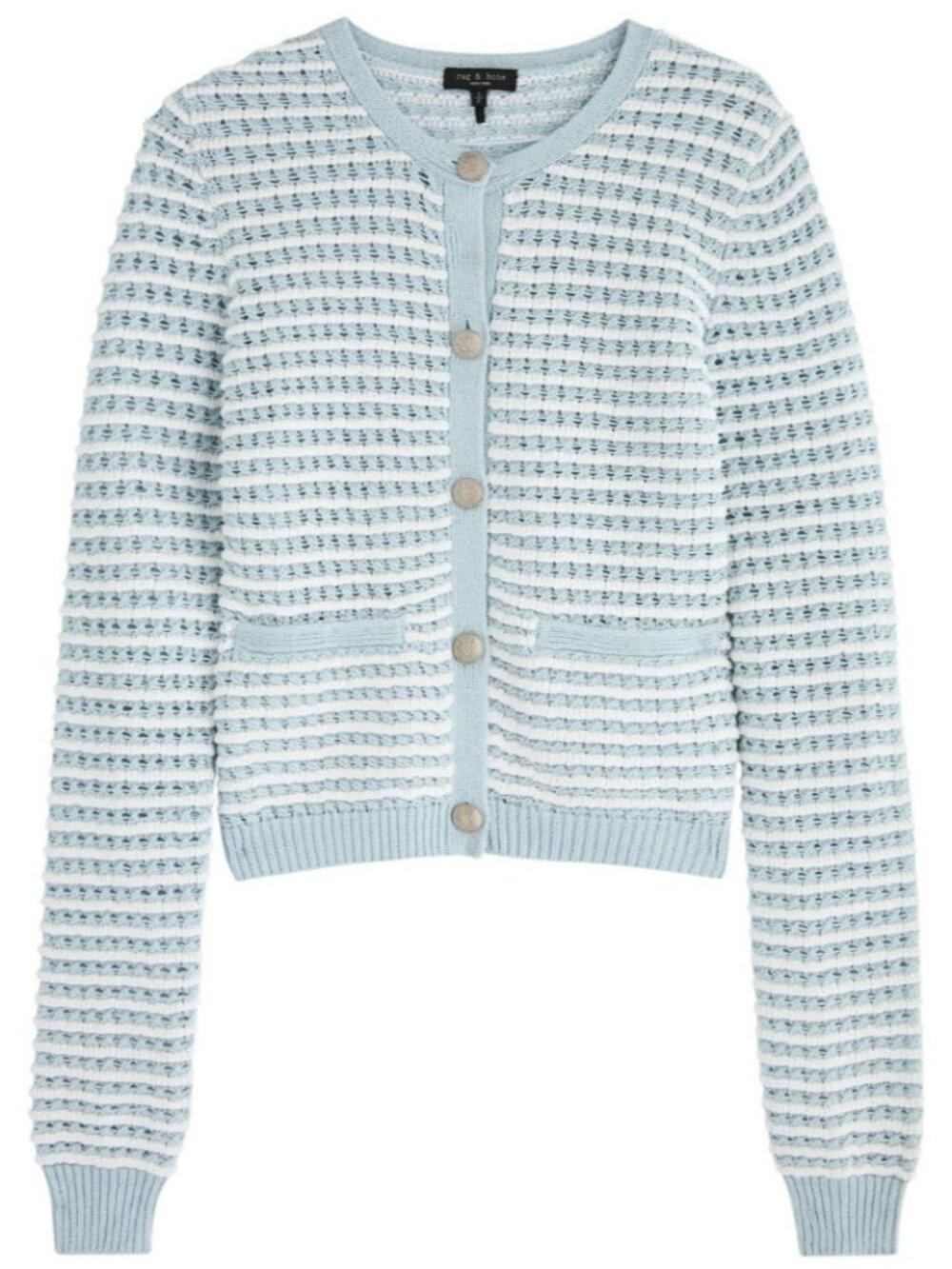 Rag & Bone Striped Marlee Cardigan Light Blue ( S )